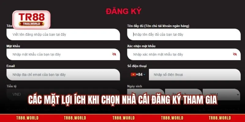 Các mặt lợi ích khi chọn nhà cái đăng ký tham gia